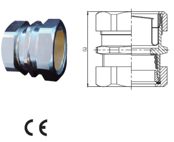 Đầu nối kim loại đồng thau mạ niken