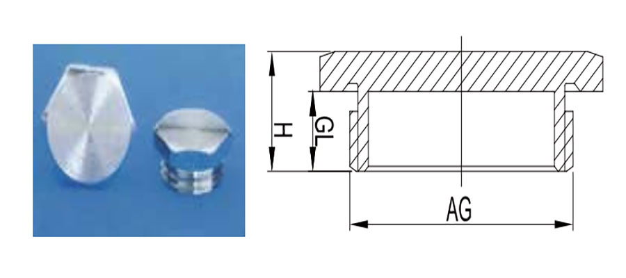 Metalen blinde plug - zeskant (metrisch, PG, NPT, G-draad)