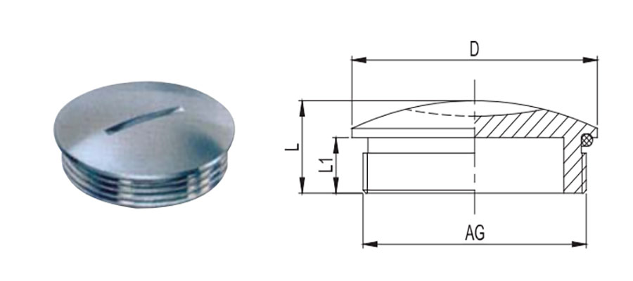 Ploge avèg metal - wonn (metrik, PG, NPT, G fil)