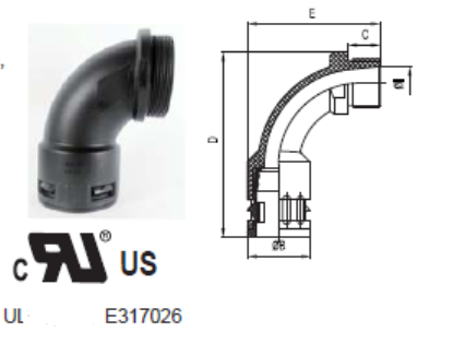 90° Plastic Connector