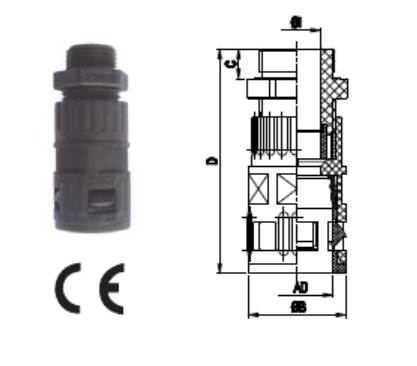 Connector with strain relief