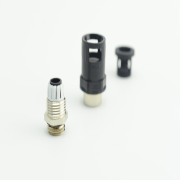 Plastic and metal connector