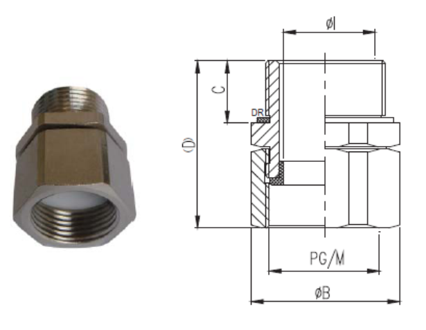 Nickel-plated Brass Spin Coupler
