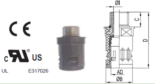 Corrugated tube connector
